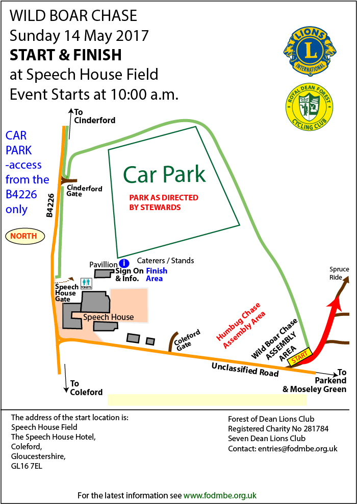 Map showing Speech House field