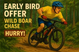 An image for the 2026 Wild Boar Chase early bird offer.
