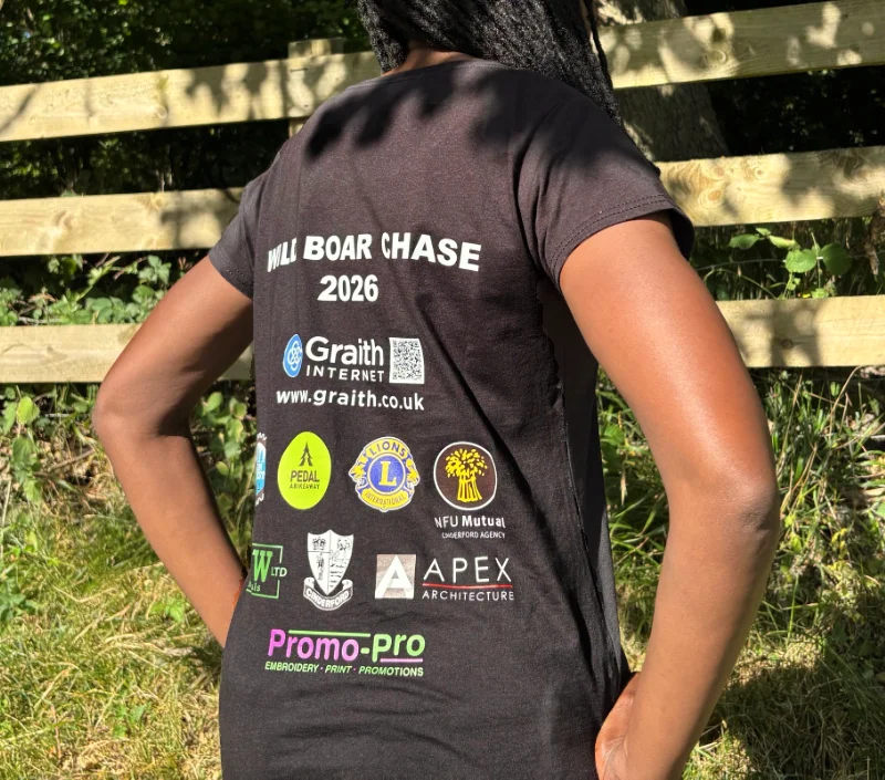 A photo of a Wild Boar Chase 2026 Tee Shirt Back 2